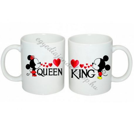 Queen és King páros bögre (Mickey)