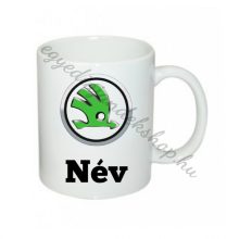 Skoda bögre névvel