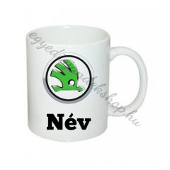 Skoda bögre névvel