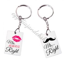 Mr és mrs right páros kulcstartó