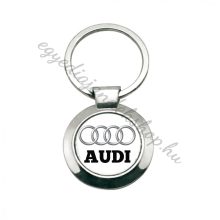 Audi fém kulcstartó (kerek)