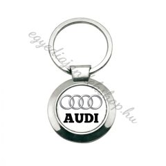 Audi fém kulcstartó (kerek)