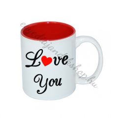 Love you bögre 2 piros