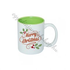 Merry christmas bögre zöld